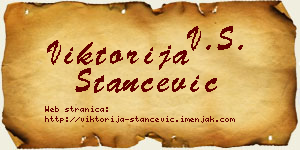 Viktorija Stančević vizit kartica